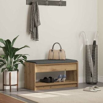 Halbank met kussen met plank Artisan Eik 83 x 38 x 45 cm 1