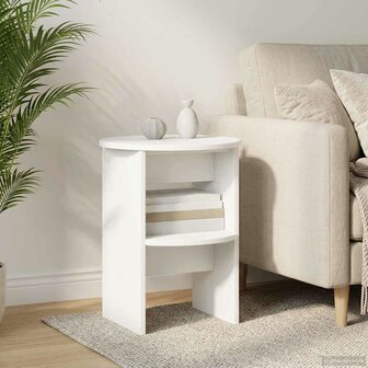 Bijzetkast 2 pcs Wit &Oslash;40 x 50 cm Geconstrueerd hout 1