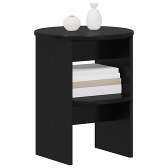 Bijzetkast Zwart &Oslash;40 x 50 cm Geconstrueerd hout 3