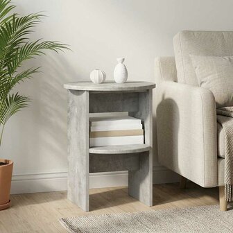 Bijzetkast 2 pcs Beton Grijs &Oslash;40 x 50 cm Geconstrueerd hout 1
