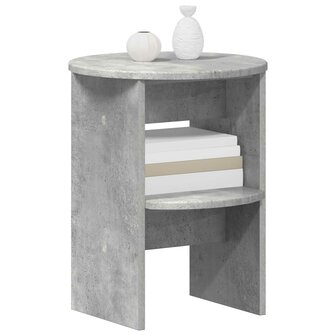 Bijzetkast 2 pcs Beton Grijs &Oslash;40 x 50 cm Geconstrueerd hout 3