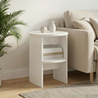 Bijzetkast Hoogglans Wit &Oslash;40 x 50 cm Geconstrueerd hout 1