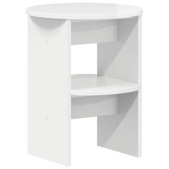 Bijzetkast Hoogglans Wit &Oslash;40 x 50 cm Geconstrueerd hout 2