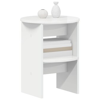 Bijzetkast 2 pcs Hoogglans Wit &Oslash;40 x 50 cm Geconstrueerd hout 3