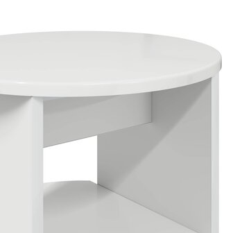 Bijzetkast 2 pcs Hoogglans Wit &Oslash;40 x 50 cm Geconstrueerd hout 9