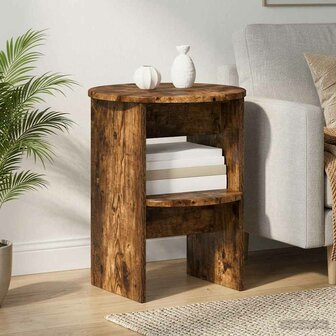 Bijzetkast 2 pcs Gerookte Eik &Oslash;40 x 50 cm Geconstrueerd hout 1