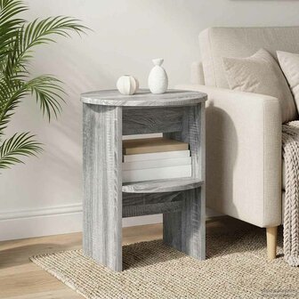 Bijzetkast 2 pcs Grijze Sonoma &Oslash;40 x 50 cm Geconstrueerd hout 1
