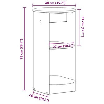 Bijzetkast Beton Grijs Geconstrueerd hout 9