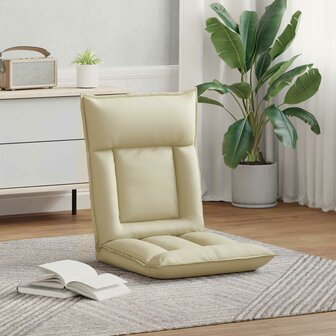 Vloerstoel Cr&egrave;me 55 x 61 x 70 cm Nep Leer 3