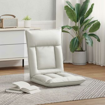 Vloerstoel Wit 55 x 61 x 70 cm Nep Leer 3
