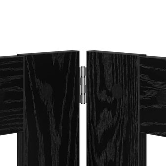 Hondenhekje met standaards 2 pcs Zwart eiken 100 x 80 cm 6