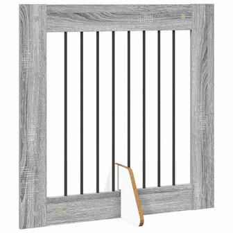 Hondenhekje met standaards 2 pcs Grijs sonoma 80 x 80 cm 5