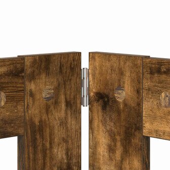 Hondenhekje met standaards 2 pcs Gerookt eiken 60 x 80 cm 6