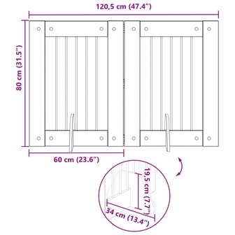 Hondenhekje met standaards 2 pcs Grijs sonoma 60 x 80 cm 10