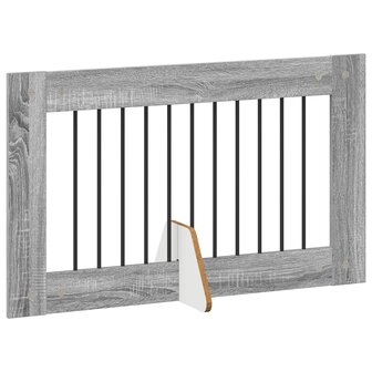 Hondenhekje met standaards 2 pcs Grijs sonoma 100 x 60 cm 5