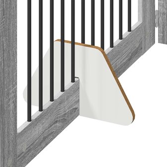 Hondenhekje met standaards 2 pcs Grijs sonoma 100 x 60 cm 7