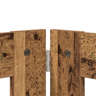 Hondenhekje met standaards 2 pcs Oud hout 100 x 60 cm 6