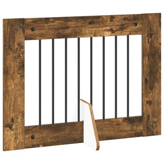Hondenhekje met standaards 2 pcs Gerookt eiken 80 x 60 cm 5