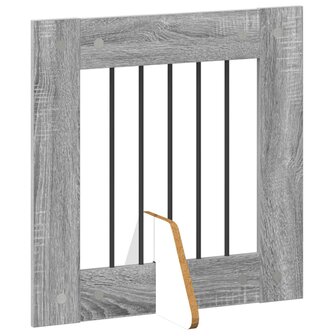 Hondenhekje met standaards 2 pcs Grijs sonoma 60 x 60 cm 5