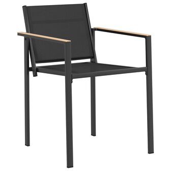 Tuinstoelen 2 pcs Zwart en Anthraciet 53,5 x 59 x 77 cm 3