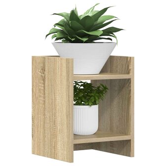 Plantenstandaard met plank Sonoma Eiken 30 x 30 x 40 cm 3