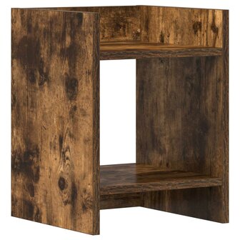 Plantenstandaard met plank Gerookte Eik 30 x 30 x 40 cm 2