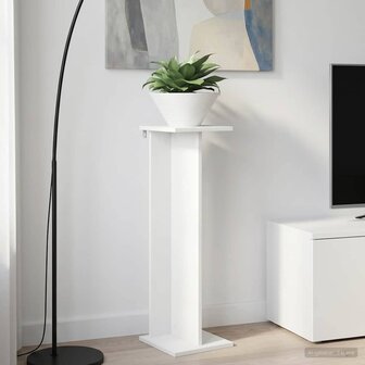 Plantenstandaard Wit 25 x 25,5 x 80,5 cm Geconstrueerd hout 1