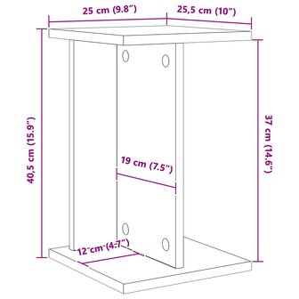 Plantenstandaard Sonoma Eiken 25 x 25,5 x 40,5 cm 7
