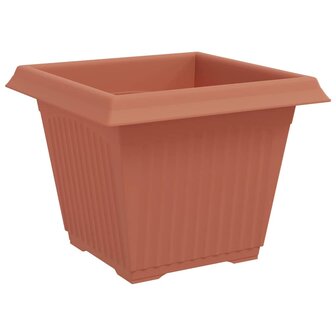 Plantenpotten 6 pcs Baksteenrood 28,5 x 28,5 x 22 cm Kunststof 6