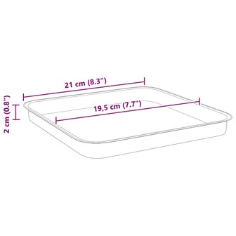 Plantenpotten 6 pcs Baksteenrood 28,5 x 28,5 x 22 cm Kunststof 12