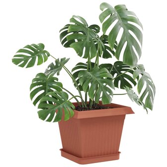 Plantenpotten 24 pcs Baksteenrood 16 x 16 x 14 cm Kunststof 3