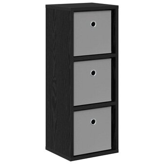 Dressoir met lade Zwart Eiken 25,5 x 22 x 69,5 cm 2