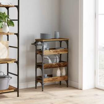 Keukentrolley Oud Hout 53 x 20 x 76 cm Bewerkt hout 4