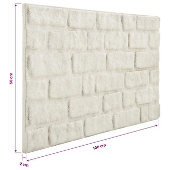 Wandpanelen 10 pcs Wit 100 x 50 cm EPS-schuim 5