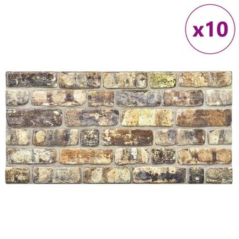 Wandpanelen 10 pcs Multikleur 100 x 50 cm EPS-schuim 2