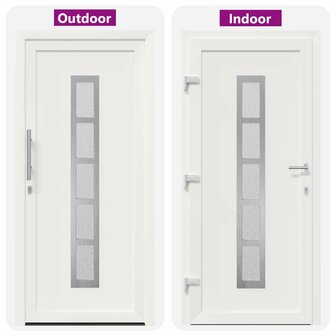Voordeur Wit 88 x 200 cm PVC 8