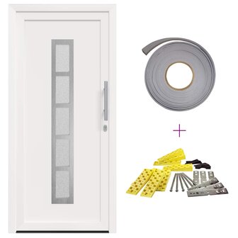 Voordeur Wit 88 x 200 cm PVC 2