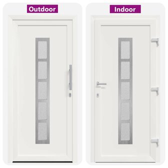Voordeur Wit 98 x 208 cm PVC 8