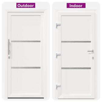 Voordeur Wit 98 x 200 cm PVC 8