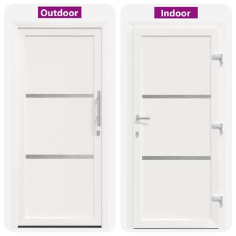 Voordeur Wit 98 x 208 cm PVC 8