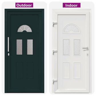 Voordeur Antracietkleurig 98 x 198 cm PVC 8