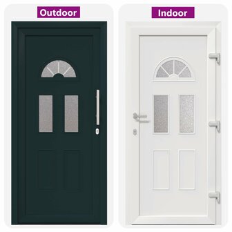 Voordeur Antracietkleurig 88 x 200 cm PVC 8