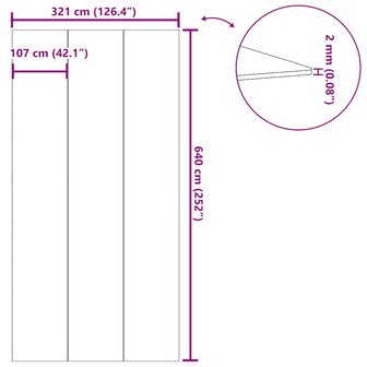 Zwembadgrondzeil 640x321 cm polyester geotextiel lichtgrijs 9