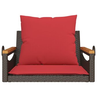 Schommelbank met kussens 63x62x40 cm poly rattan bruin 4