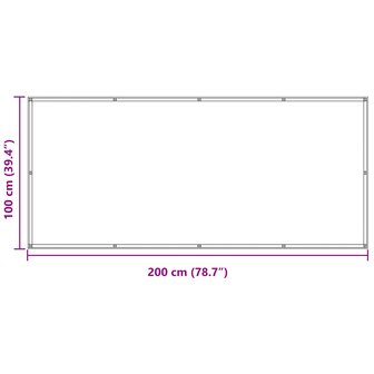 Balkonscherm Blauw en Wit 100 x 200 cm Oxford Stof 8