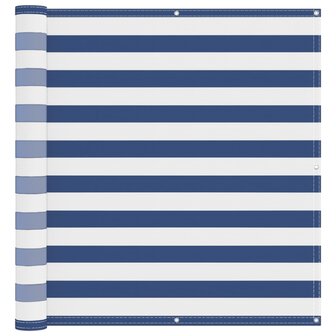 Balkonscherm Blauw en Wit 110 x 300 cm Oxford Stof 2