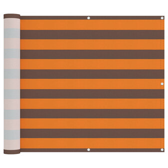 Balkonscherm Oranje en Bruin 100 x 200 cm Oxford Stof 2