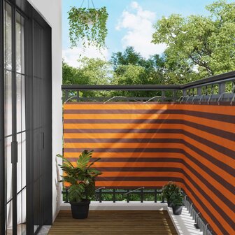 Balkonscherm Oranje en Bruin 110 x 200 cm Oxford Stof 1