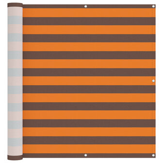 Balkonscherm Oranje en Bruin 110 x 200 cm Oxford Stof 2