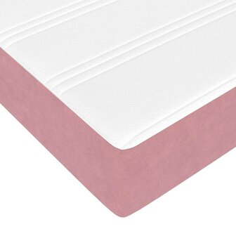 Boxspringbed met matras Roze 80 x 210 cm Stof 9